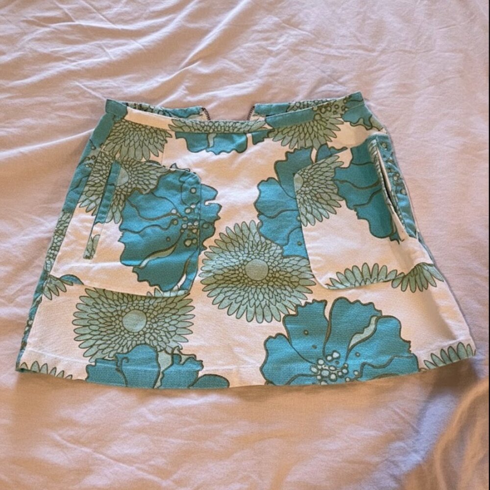 Topshop Floral Mini Skirt